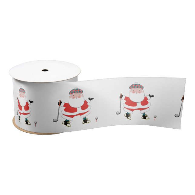 Ruban En Satin Cadeau de golf de Noël (Bobine)