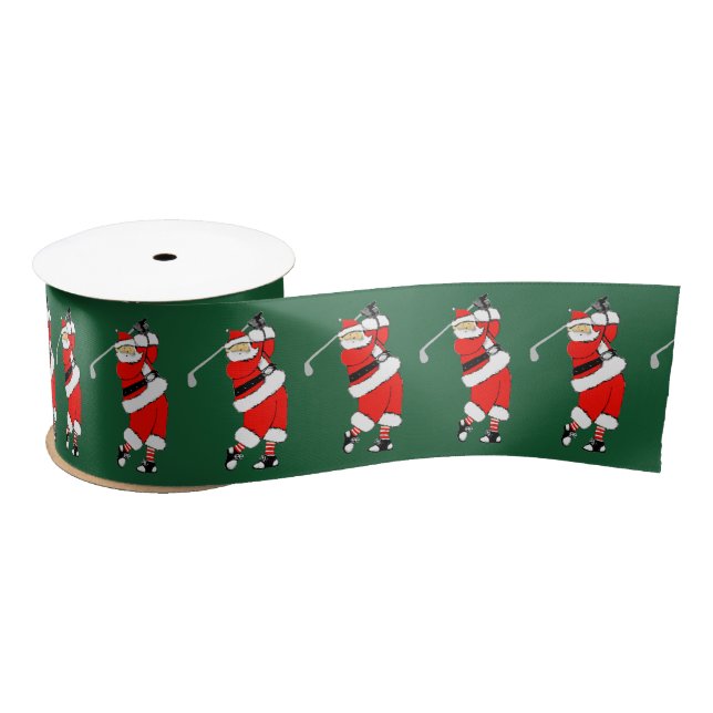 Ruban En Satin Cadeau de Noël de golf (Bobine)