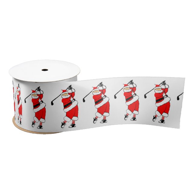 Ruban En Satin Cadeau de Noël de golf (Bobine)