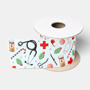 Ruban En Satin Cadeau de Noël Médicale