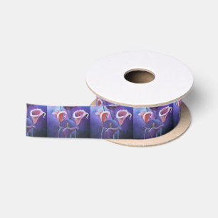 Ruban En Satin Callas Violet Lilac Et Violet Art