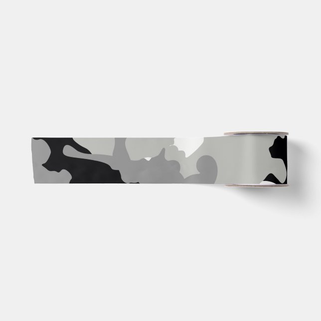 Ruban En Satin Camion noir et gris  (Devant)