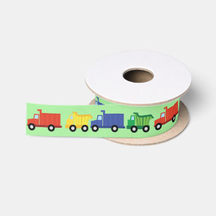 Ruban En Satin Camions Boy Baby shower Construction Cute