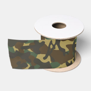 Ruban En Satin Camouflage de forêt
