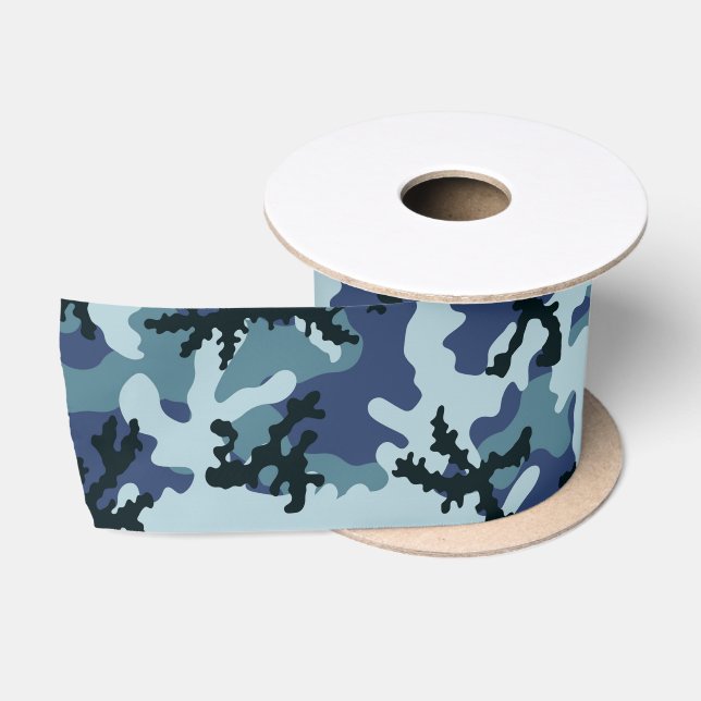 Ruban En Satin Camouflage de la marine (Bobine)