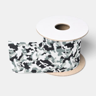 Ruban En Satin Camouflage de poussière de neige