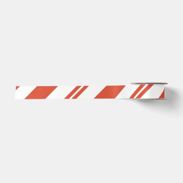 Ruban En Satin Candy Cane Chorus-Big Stripe Diagonal (Devant)