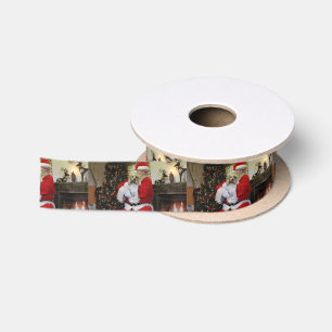 Ruban En Satin Caoutchouteux et Père Noël