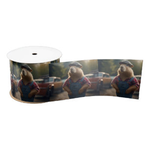 Ruban En Satin "Capybara Mechanic : Grease, engrenages et Good Vi