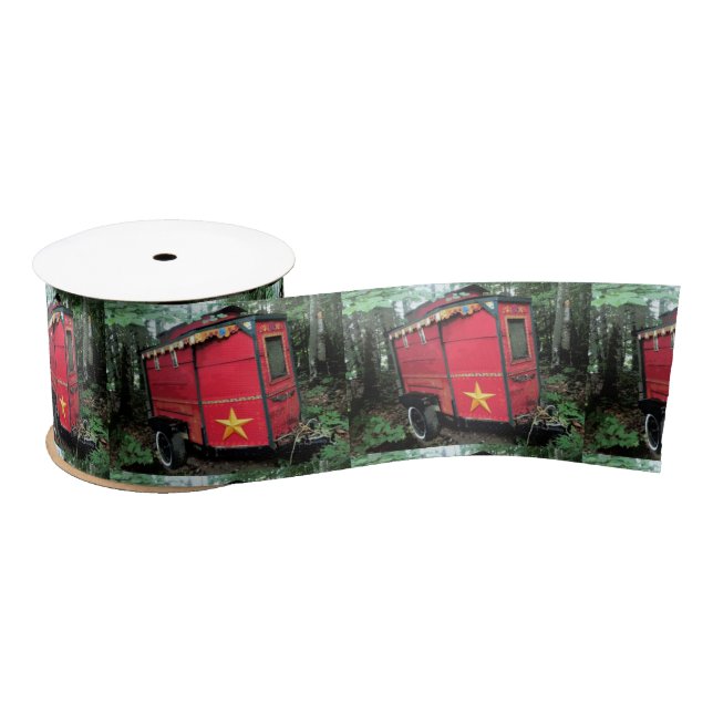 Ruban En Satin Caravane gitane rouge minuscule Thunder_Cove (Bobine)