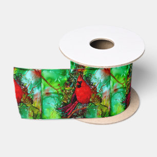 Ruban En Satin Cardianl dans l'arbre