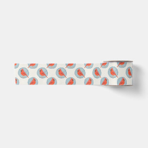 Ruban En Satin Cardinal rouge festif en points d'aquarelle