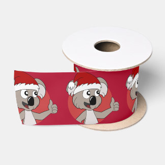 Ruban En Satin Caricature de koala de Noël