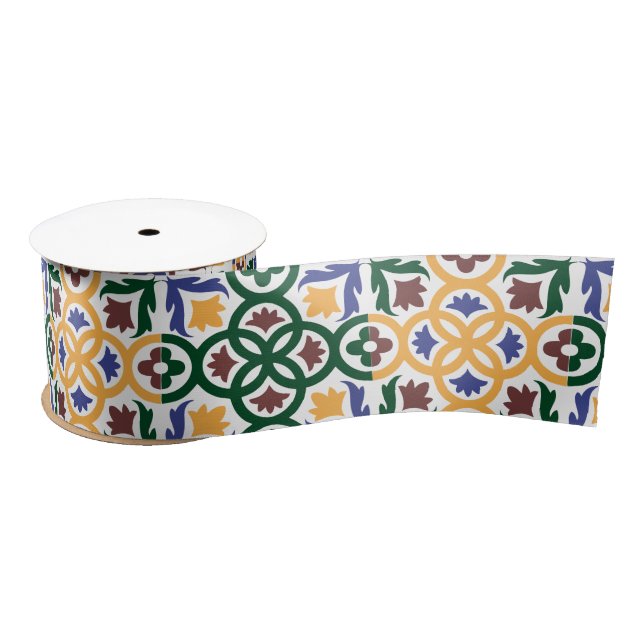 Ruban En Satin Carreaux andalous 3 (Bobine)