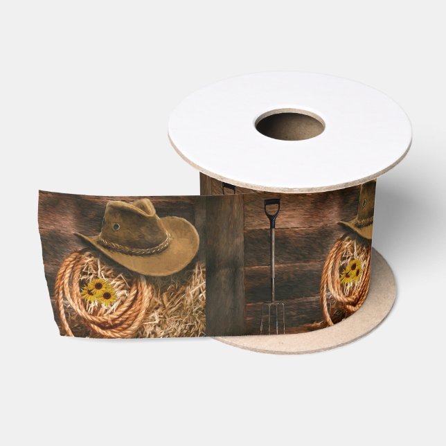 Ruban En Satin Casquette Cowboy (Bobine)