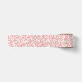 Ruban En Satin Cercles et étoiles cibles remarquables - rose