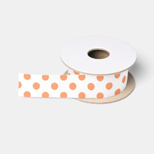 Ruban En Satin Cercles oranges de pois de mandarine