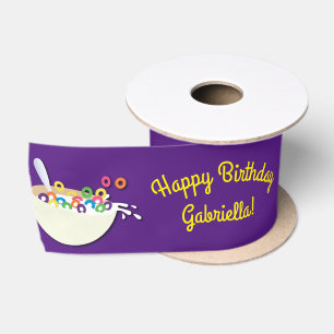 Ruban En Satin Cereal Bowl Enfants Slepover Anniversaire fête mig