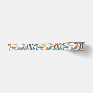 Ruban En Satin Cerises avec feuilles d'Eucalyptus au ruban blanc