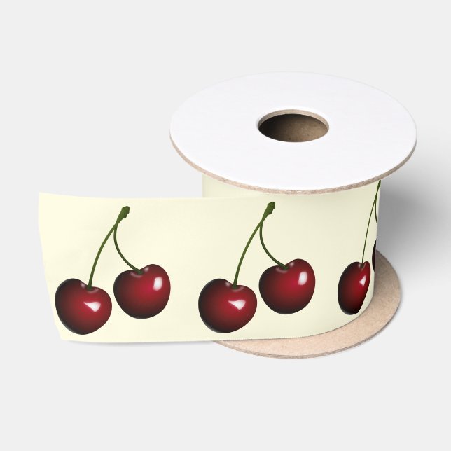 Ruban En Satin Cerisier sucré rouge foncé - Tasty (Bobine)