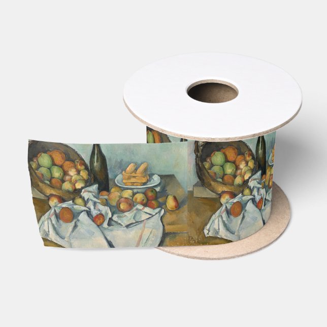 Ruban En Satin Cezanne Panier Pommes Impressionnisme Art (Bobine)