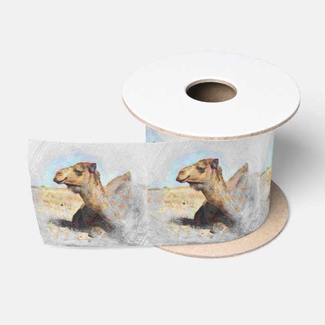 Ruban En Satin chameau animal artistique 1 (Bobine)
