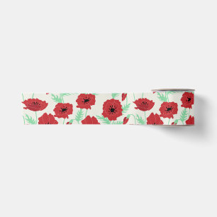 RUBAN EN SATIN CHAMP POPPY