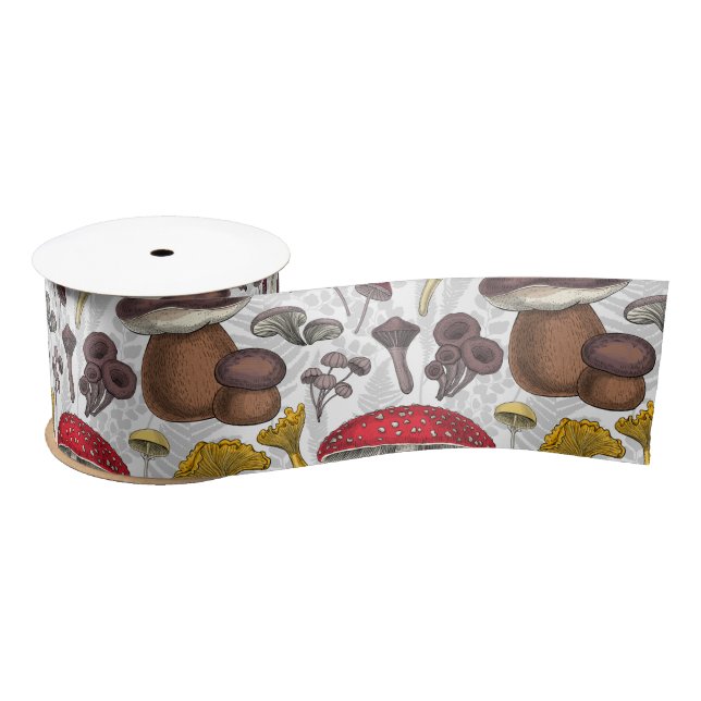 Ruban En Satin Champignons sauvages (Bobine)