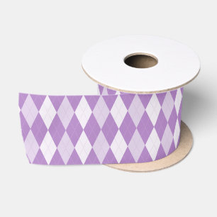 Ruban En Satin Chardon Jacquard violet Pale Violet Petit Diamant