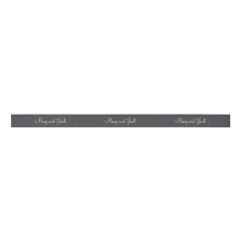 Ruban En Satin Charming Black Rustique Chalkboard 3d Monogramme