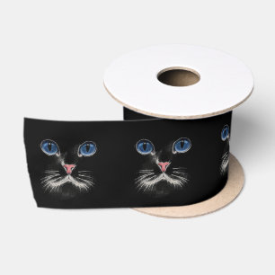 Ruban En Satin Chat perse aux yeux bleus