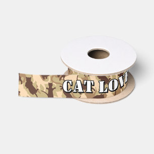 Ruban En Satin Chats Camouflage Désert Satin Ribbon