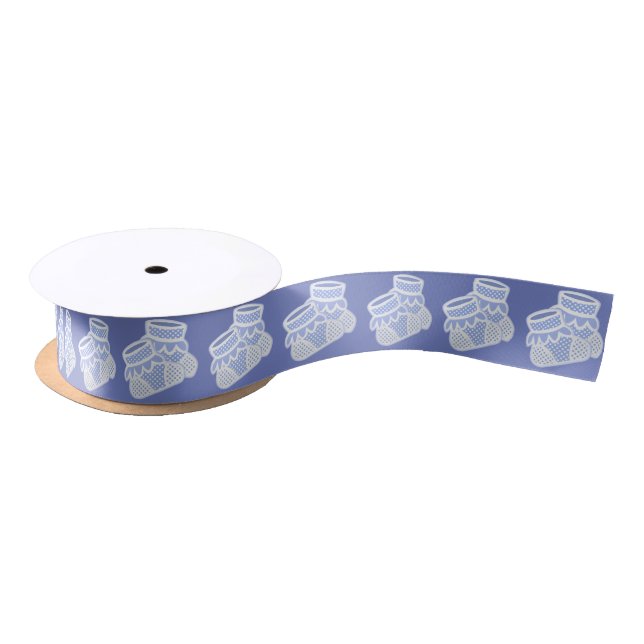 Ruban En Satin chaussettes pour bébé - bleu (Bobine)