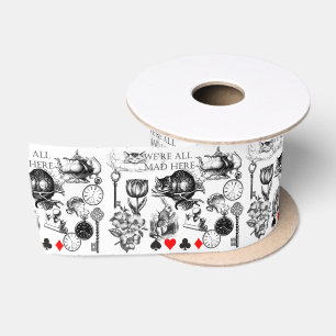 Ruban En Satin Cheshire Chat classique alice au merveilleux fou