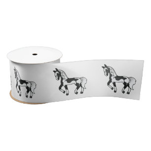 Ruban En Satin Chevaux trotters de bande dessinée illustrée Pinto