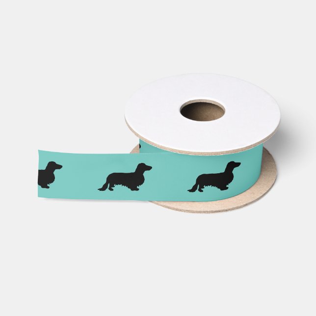 Ruban En Satin Cheveux longs Dachshund - Silhouette 1 (Bobine)