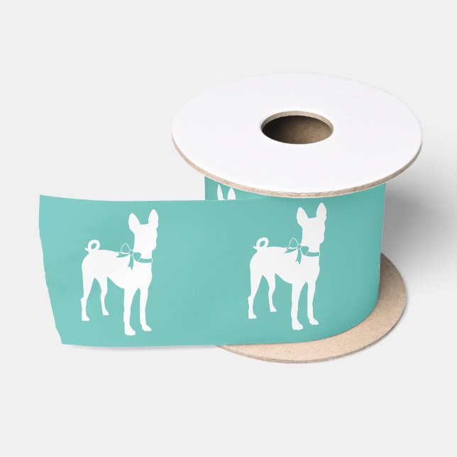 Ruban En Satin Chien Basenji Chien Chien Puppy (Bobine)