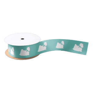 Ruban En Satin Chien Maltais Chiot Poil Long