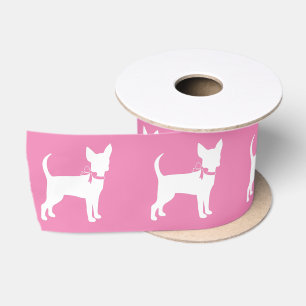 Ruban En Satin Chihuahua Chien Chiot Satin Ribbon