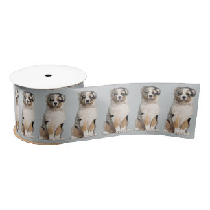 Ruban En Satin Chiot australien de berger 3 pouces