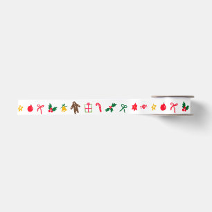 Ruban En Satin CHRISTMAS mignon Doodle Whimsical CUSTOM Holiday