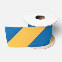 Ruban En Satin Ciel bleu et jaune chaud