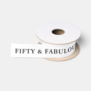 Ruban En Satin Cinquante et fabuleux 50e nom du Motif