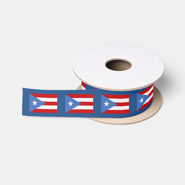 Ruban En Satin Cinta : Drapeau de Porto Rico (Bobine)