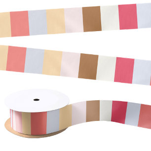Ruban En Satin Cirque moderne pastel rayure de bonbons