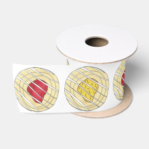Ruban En Satin Citron Cerise Danises Petit-Déjeuner Pâtisserie Su
