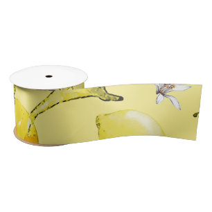Ruban En Satin citrons aquarelle 15