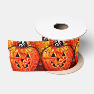Ruban En Satin Citrouille de Jack-O-Lantern pour l'Halloween luna