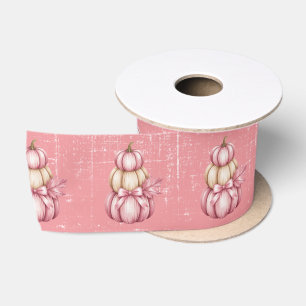 Ruban En Satin Citrouille rose bébé fille douche