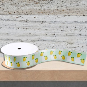 Ruban En Satin Citrus citron été Anniversaire